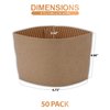 1InTheOffice Corrugated Coffee Cup Sleeves For 10oz 12oz 16 oz (50 Pack)