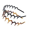 KALIYOTO Set of 2 Zig Zag Black Plastic Sharks Tooth Hair Comb Headband (1 Black Color+1 brown)