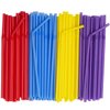 Comfy Package [500 Count] Flexible Plastic Drinking Straws - Disposable Swizzle Sticks - 7.75" High - Assorted Colors