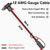 Depvko 2Pcs SAE Quick Connector Harness, 1FT 12AWG SAE Adapter Male Plug to Female Socket Cable, Waterproof SAE Extension Cord for Solar Panel Generator Battery Charger