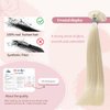 HUAYI Platinum Blonde Hair Extensions, Human Hair Clip in Extensions 70g 15Inch 7pcs Blonde 100% Real Human Hair Clip ins for Women #60