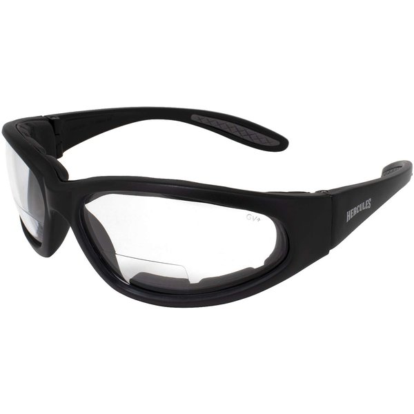 Global Vision Hercules Bifocal Anti-Fog Safety Glasses with EVA Foam, Clear Lens (1.50)