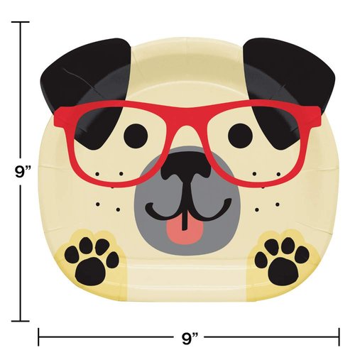 Creative Converting Dog Party Shaped Dinner Plates, 24 ct