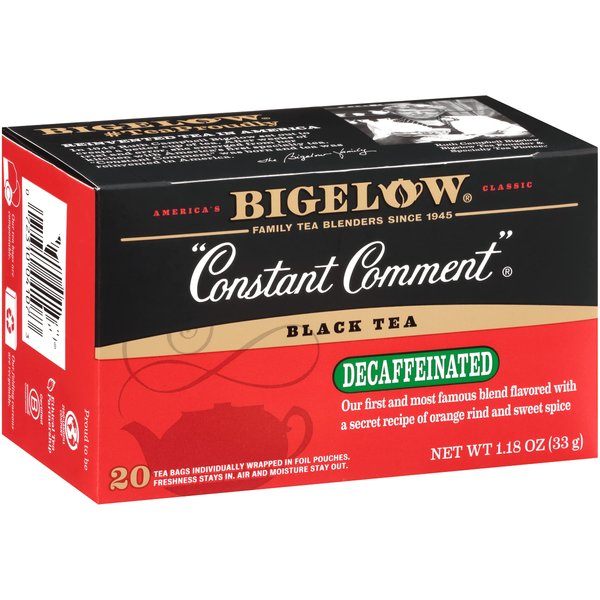 Bigelow Tea Decaffeinated Constant Comment Black Tea, 20 Count (Pack of 6), 120 Total Tea Bags