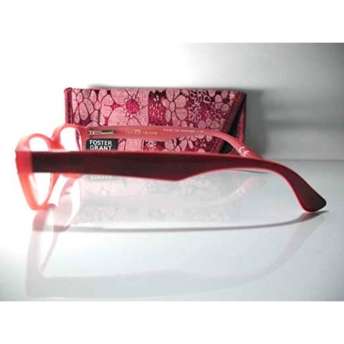 Foster Grant"Carlee" Red Burgundy Reading Glasses +2.00