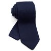 WANDM Men's Pointed Knit Tie Necktie Width 2.75 inches Washable Solid Color Navy Blue