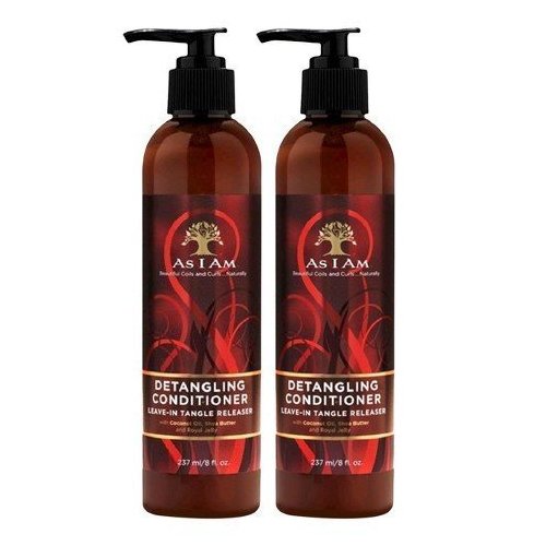 As I Am Detangling Conditioner Leave-in Tangle Releaser, 8 Ounce (2Pack)