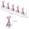 Etercycle Nail Stand Acrylic Nail Art Display Stand Practice Nail Holder for Painting Nails Magnetic Practice Stands with Double-sided Tape For Home DIY Salon Supplies (Pink)