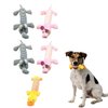 Hydrodogz 5 Pack Squeaky Plush Puppy Dog Chew Toy Assortment Animal Bundle Elephant, Pig, Duck, Cute Interactive Teething Toys for All Breeds and Sizes
