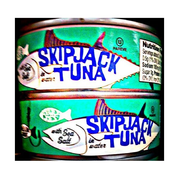 2 Pack Skipjack Tuna Pole Caught in Sea Salt and Water