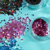 Moon Glitter Holographic Glitter Shapes 100% Cosmetic Glitter for Face, Body, Nails, Hair and Lips - 0.10oz - Pink