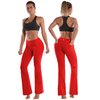 BUBBLELIME 29"/31"/33"/35" 4 Styles Women's Bootcut Yoga Pants Tummy Control - Back Pockets_Scarlet L_31" Inseam