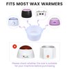 Delanie 2Pcs Nonstick Silicone Wax Warmer Liner with Spatula, Replacement Wax Bowl for 500ml Wax Warmer for Hair Removal Waxing Kit, 16.9 Oz