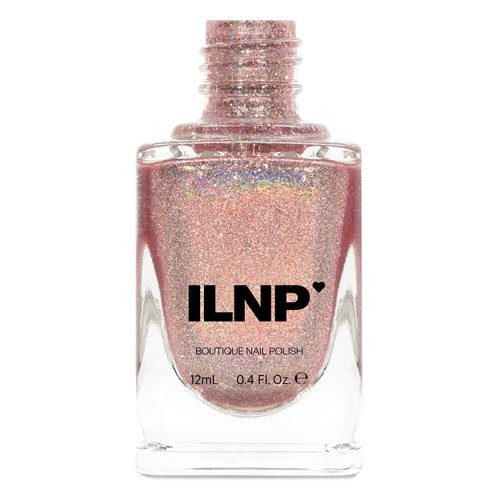 ILNP Pink Mimosa - Rosy Pink Holographic Nail Polish