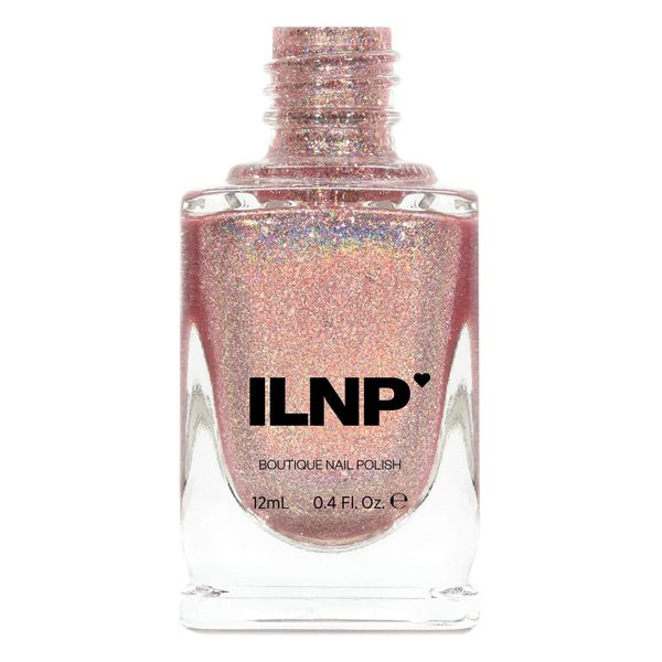 ILNP Pink Mimosa - Rosy Pink Holographic Nail Polish