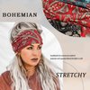 Acenail Boho Headbands Women Wide Head Bands Knotted Turban Headband Nonslip Elastic Hairbands Floral Hairband Workout Hair Scarfs Yoga Sweatbands Bohemian Head Wraps for Women Girls 4Pcs(#5 Gorgeous)