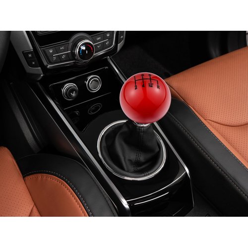 Abfer 6 Speed Shift Knob Lower Right R Gear Shift Knobs Ball Manual Stick Shifting Handle Fit for Car Vehicles (Red)