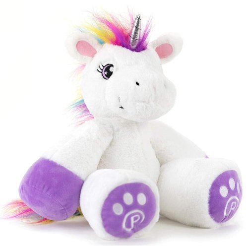PLUSHIBLE BRIDGING MILES WITH SMILES Poppy The Unicorn - 18 Inches Stuffed Animal Plushies with Colorful Hair, Ultra Soft Plush Material, Safe for All Ages, Unicorn Toys Ideal for Baby and Kids