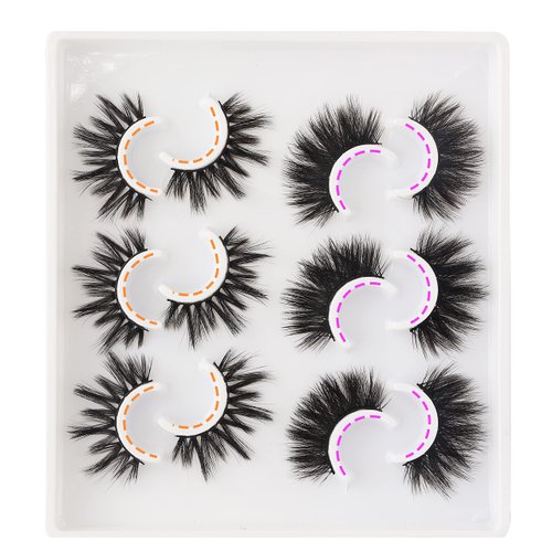 TING'S SOUL False Eyelashes Faux Mink Lashes Reusable Natural Look Wispy Fake Eyelashes with Fluffy Volume Long Thick Lashes 6 Pairs Pack