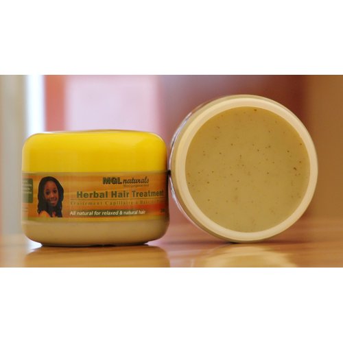 Shea Butter Herbal Hair Treatment - organic Shea Butter, castor oil, herbal extract, vigin coconut oil, mint. For hair growth, nourish, moisturize, repair hair, edges, scalp and for dandruff. 10oz