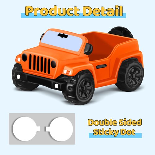 Jeep for Rubber Ducks, 3.5 Inch Jeep Toy Match Most 2 in Rubber Ducks, Jeep Toy for Jeep Dashboard Decorations Accessory Jeep Duck Collection Christmas Birthday Gifts (Orange)
