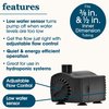 smartpond 155 GPH Fountain Pump with Low-Water Shut-off Feature, Auto Shut-Off to Prevent Pump Burnout, 3 ft. Pumping Height, Ideal for Small Fountains, Great for Hydroponics