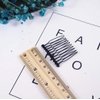 10 Teeth Metal Black Hair Clip Combs Magic Hair Side Barrettes Wire Twist Bun Clamp Invisible Bang Comb 10Pcs
