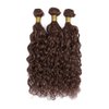 Chocolate Brown Bundles Human Hair Color #4 Kinky Curly Bundles 18 20 22 Inch Brazilian Virgin Hair 3 Bundles Color #4 Dark Brown Bundles Human Hair Double Weft Hair Extensions