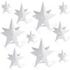 Sinload 45 Pcs Star Centerpieces for Movie Night Party Decorations 3D Movie Night Supplies Star Decorations in 3 Sizes 8" 5" 3" Red Carpet Film Show Theme Birthday Party Table Decor(Classic,Silver)