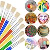 YGAOHF Paint Brushes for Kids, 16 Pcs Kids Paint Brushes with Durable Bristle, Easy to Clean Round and Flat Toddler Paint Brushes for Acrylic Oil Watercolor Washable Paint