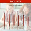 Clay Sculpting Tools, 6 PCS Double-Ended Stainless Steel Polymer Clay Tools, Wooden Handle Pottery Tools for Embossing, Carving Tools and Supplies