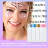 2 PCS Body Glitter Stick,Gold Body Glitter Stick for Singer Concerts,Waterproof Mermaid Face Glitter, Music Festival Chunky Glitter Makeup, Hair Glitter for Kids and Woman (04# Gold)