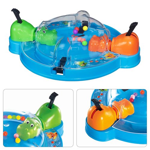 YOOCH Hippos Board Game, Preschool Games Ages 3+, Intense Game of Quick Reflexes, Kids Board Games for 2 Players Travel Size