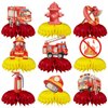 9 Pcs Firetruck Birthday Decorations Fire Hydrant Centerpiece Firefighter Birthday Party Decorations Fire Truck Party Favors Fire Truck Birthday Party Supplies