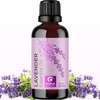 Pure Lavender Essential Oil - Premium Lavender Essential Oil for Hair Skin and Nails - Aromatherapy Lavender Oil for Diffusers Humidifiers and Linens Plus Natural Bath Oil for Home Spa Self Care