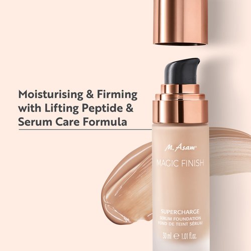M. Asam MAGIC FINISH Supercharge Serum Foundation Rose Fair (1.01 Fl Oz) - Moisturizing Make Up & Firming Face Serum In One, Anti-aging CC Cream With Optimal Coverage & Hyaluronic Acid