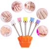 Electric Nail Drill Brush, 5pcs Nail Polish Grinding Drill Clean Brush Head Nail Dust Remover Nail Art Accessory for Household Nail Shop Use