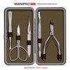 Suvorna Manicure Kit with Nail Clippers, Nail Scissors, Cuticle Pusher, Nail File & Tweezer - Made with Stainless Steel - Professional Nail Care kit for Adults, Seniors, Women, and Men. (5 Pcs)
