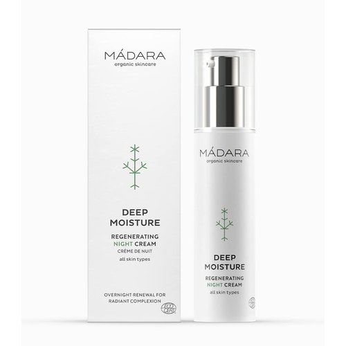 MÁDARA Organic Skincare | Deep Moisture Regenerating Night Cream - 1.69oz, Rich texture, Easily absorbing, With Antioxidants and Natural Plant Essences, Vegan, Ecocert certified