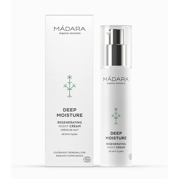 MÁDARA Organic Skincare | Deep Moisture Regenerating Night Cream - 1.69oz, Rich texture, Easily absorbing, With Antioxidants and Natural Plant Essences, Vegan, Ecocert certified