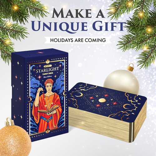 Wyspell Blue Starlight Tarot Deck: Starry Sky-Inspired Tarot Cards with Guide Book - Unique Tarot Cards Set- Tarot Cards for Beginners