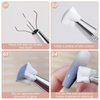 4 Claws Nail Sponge Metal Grabber with 50 Pcs Mini Replaceable Nail Sponges Blocks for Ombre Nail Art Sponges Nail Art Tools for Nail Supplies Nail Accessories