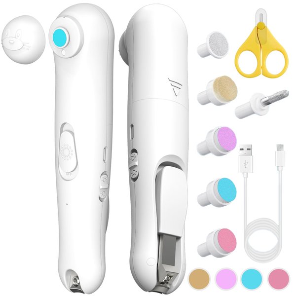 NexusSmash Baby Nail Clippers, Safe Baby Nail Trimmer Electric Nail File, Baby Nail File Toddler Nail Clipper with Light, Electric Nail Clipper for Newborn, Infant, Toddler & Kids (White)