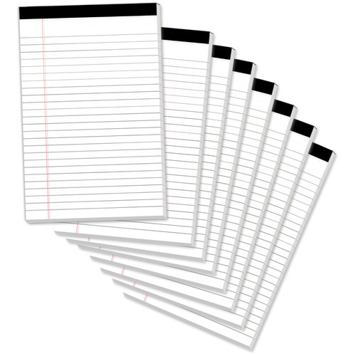 Legal Pads 5 x 8 Inch Notepad, 8 Pack Note Pads College Ruled Perforated Memo Pad for Work Study Daily Note Taking List, Lined Writing Pads Memo Refills Notepads for Office Home School, 30 Sheet/ Pad