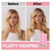 6 Pcs Hair Root Clips，Volumizing Hair Clips，volume clips for roots, Fluffy Hair Volumizer Clips,instant hair volumizing clips for women，DIY Hair Styling Tool (Pink)