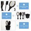 Wide Tooth Comb Round Mirror Makeup Set Hair Brush Set With Holder Vintage Hair Brush Set, Detangling Hair Brush,Rat Tail Comb Vintage Hand Mirror Womens Wallet