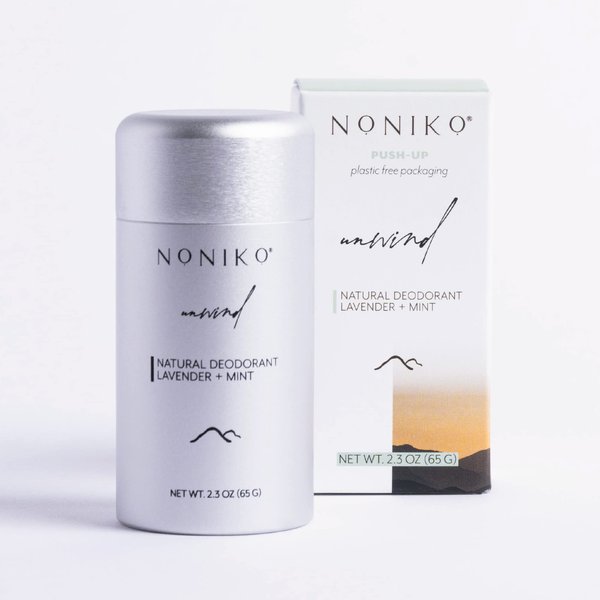 NONIKO - Natural Deodorant - plastic-free - PUSH UP – UNWIND - Aluminum Free Formula, Paraben Free, Preservative Free - Gender Neutral - Lavender and Mint