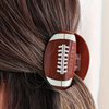 Chic Football Hair Claw Clip Elegant Hair Claw with Non-Slip Grip for Women and Girls -Simple Style Hair Clip for Ponytails and Braids - Y2K Minimalist Accessory for Game Day And Homecoming