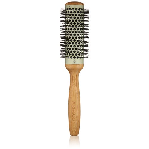 ARROJO Medium Ceramic Round Hair Brush - Round Brush for Blow Drying & Styling – Bristle Hair Brushes for Women & Men – Hairbrush to Smooth & Add Shine – Bristle Hair Brush Great for Mid-Length Styles