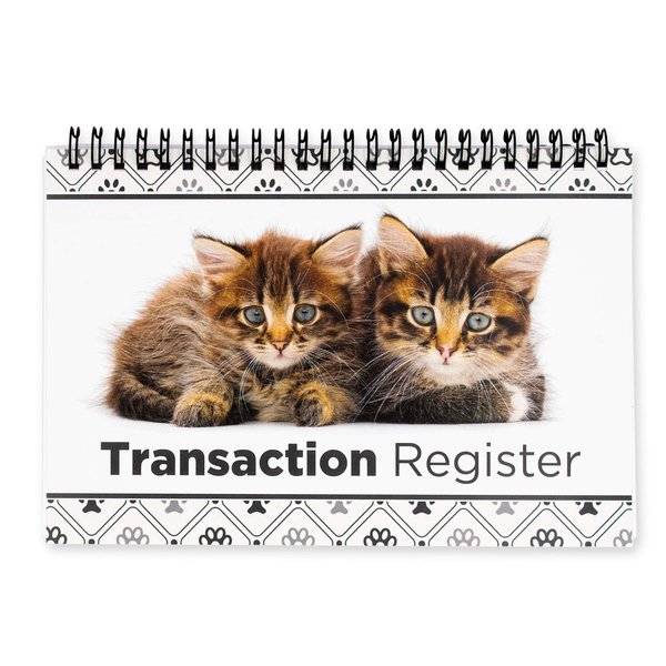 Top Spiral Bound Kittens Checkbook/Transaction Register